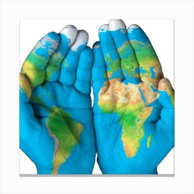 Hands Of The World Canvas Print