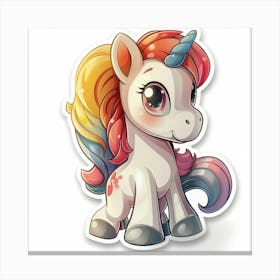 Unicorn Sticker 148 Canvas Print