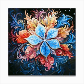 Rgb Flower Canvas Print