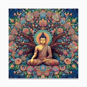 Buddha Tree Of Life Canvas Print