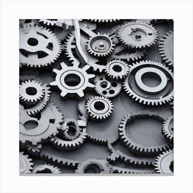 Gears And Gears 19 Canvas Print