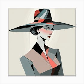 Woman in a Hat Canvas Print