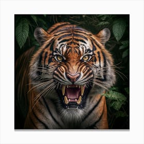 Tiger Roaring 1 Canvas Print