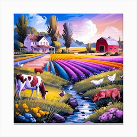 Farm Scene Canvas Print