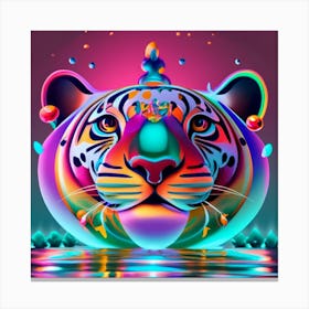 Psychedelic Tiger Canvas Print