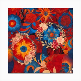 'Flora' Abstract art Canvas Print