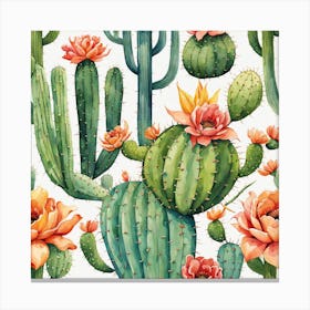 Cactus Painting 2 Canvas Print