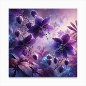 Purple Flowers 15 Canvas Print