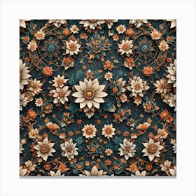 Floral Wallpaper Canvas Print