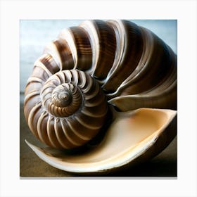 Shell On Sand Canvas Print