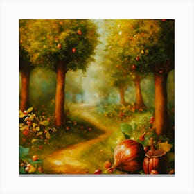 Autumn In The Forest Nutmeg Wall Art Canvas Print