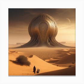 Spaceship In The Desert 6 Canvas Print