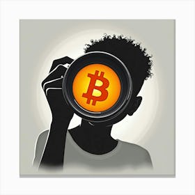 Bitcoin Portrait Canvas Print