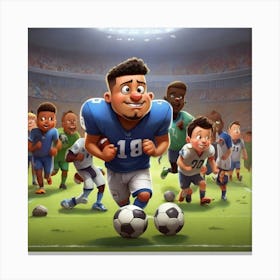 Soccer Game 3 Canvas Print