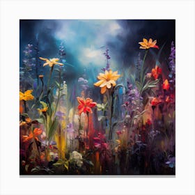 Flowers In The Sky Canvas Print