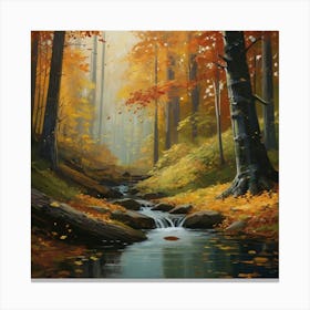 The Feeling Of Fall In The Forest Canvas Print