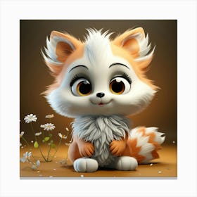Cute Fox 116 Canvas Print