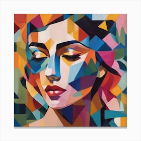 Geometric Woman Canvas Print