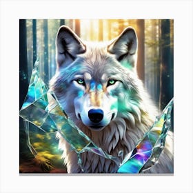 Wolf In The Forest 62 Canvas Print