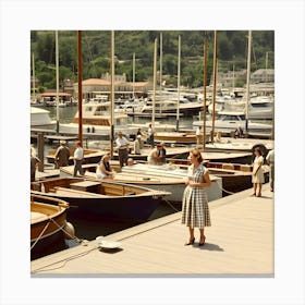 The Old Marina-Reimagined by Hall-O-Gram Creations, HallOGram Creations 2024 9 Canvas Print