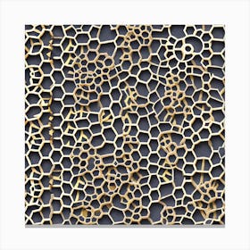 3d Rendering Of A Gold Mesh Canvas Print