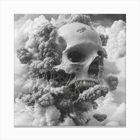 Skull In The Clouds 1 Canvas Print