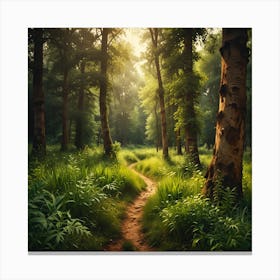 Path In The Forest Canvas Print