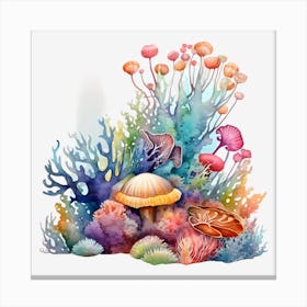 Watercolor Seascape Canvas Print