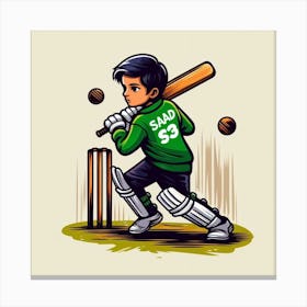 Cricket Player Canvas Print