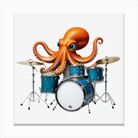 Octopus Drummer Canvas Print