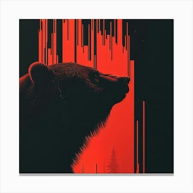 Bear In The Woods Canvas Print