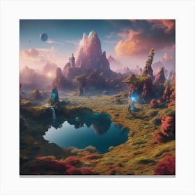 Planet In Space Canvas Print
