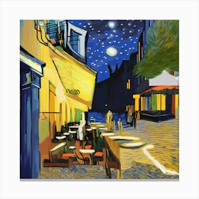 Cafe Terrace At Night, Van Gogh 8 Canvas Print