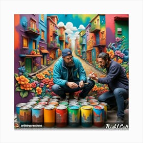 Santa Cruz Street Art Canvas Print