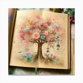 Shabby Chic Dreamy Mist Pastel Junk Journals Phras (1) Canvas Print