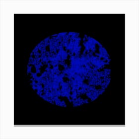 Blue Circle On Black Background Canvas Print