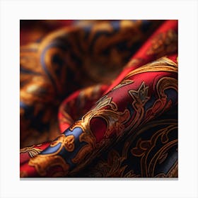 Paisley Pattern On Silk Canvas Print