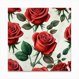 Red Roses 1 Canvas Print