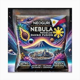 Neoguri Nebula Noodles Davao Attractions Packaging Scifi Canvas Print