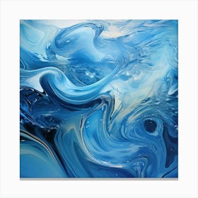 Abstract Blue Painting Canvas Print