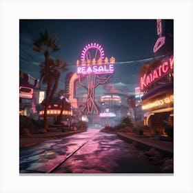 Neon City 3 Canvas Print