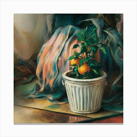 Oranges In A Pot 1 Canvas Print