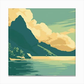 A Tahiti In French Polynesia Vector Design Illus 1720357339 2 Canvas Print