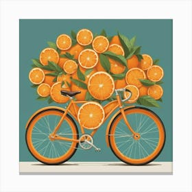 Orange Bicycle Canvas Print