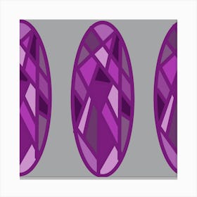 Purple eggplant gemstones Canvas Print