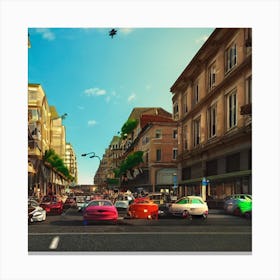 Street Scene - Screenshot Thumbnail Canvas Print