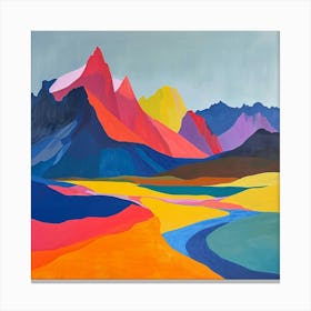 Colourful Abstract Torres Del Paine National Park Patagonia 3 Canvas Print