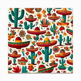 Mexican Seamless Pattern 1 Canvas Print