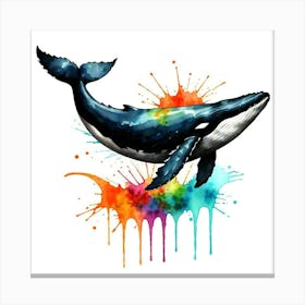 Whale Painting Canvas Print