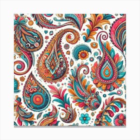 Colorful paisley pattern 2 Canvas Print